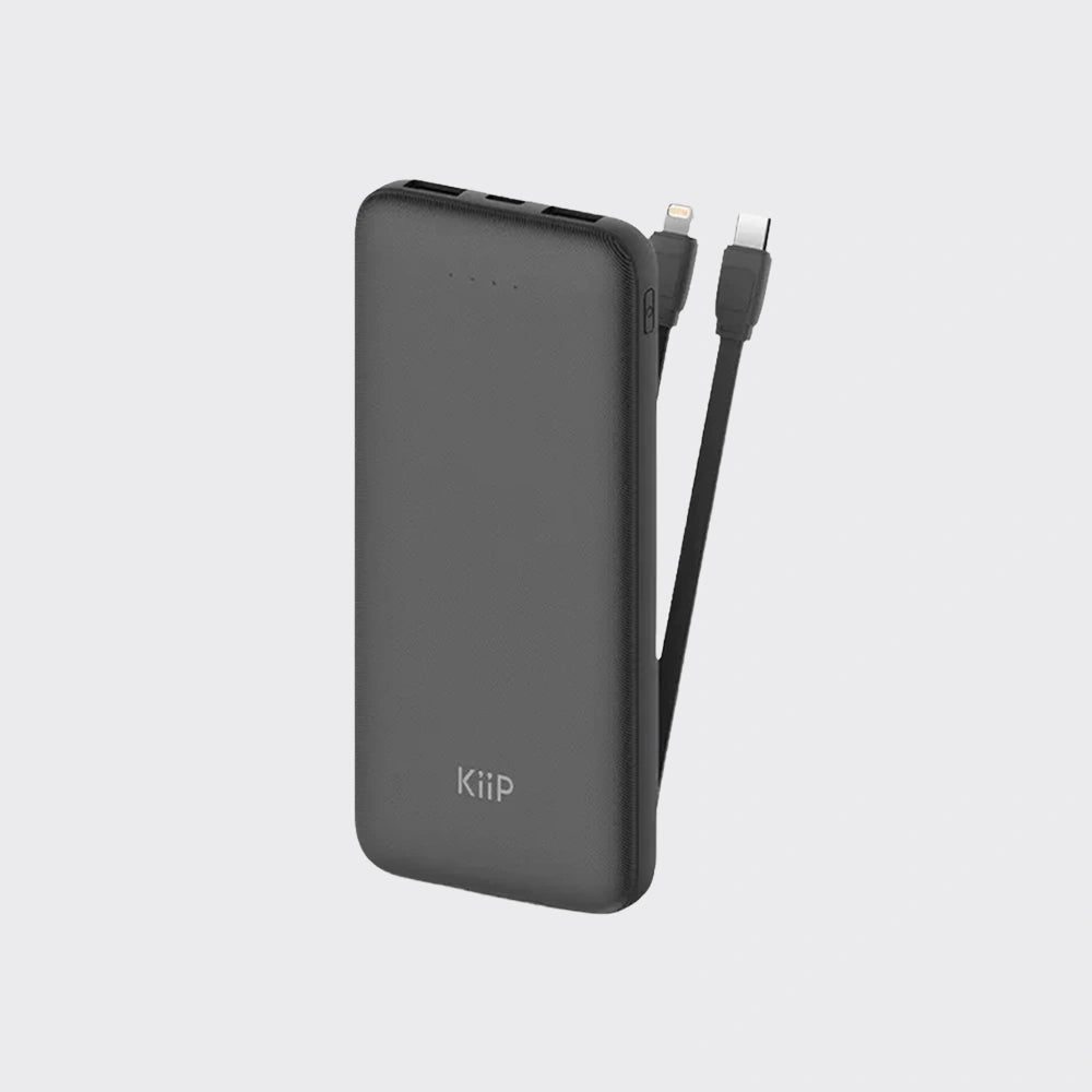KiiP E33C Power Bank Slim 10000mAh Dual Input Type-C Micro USB Port