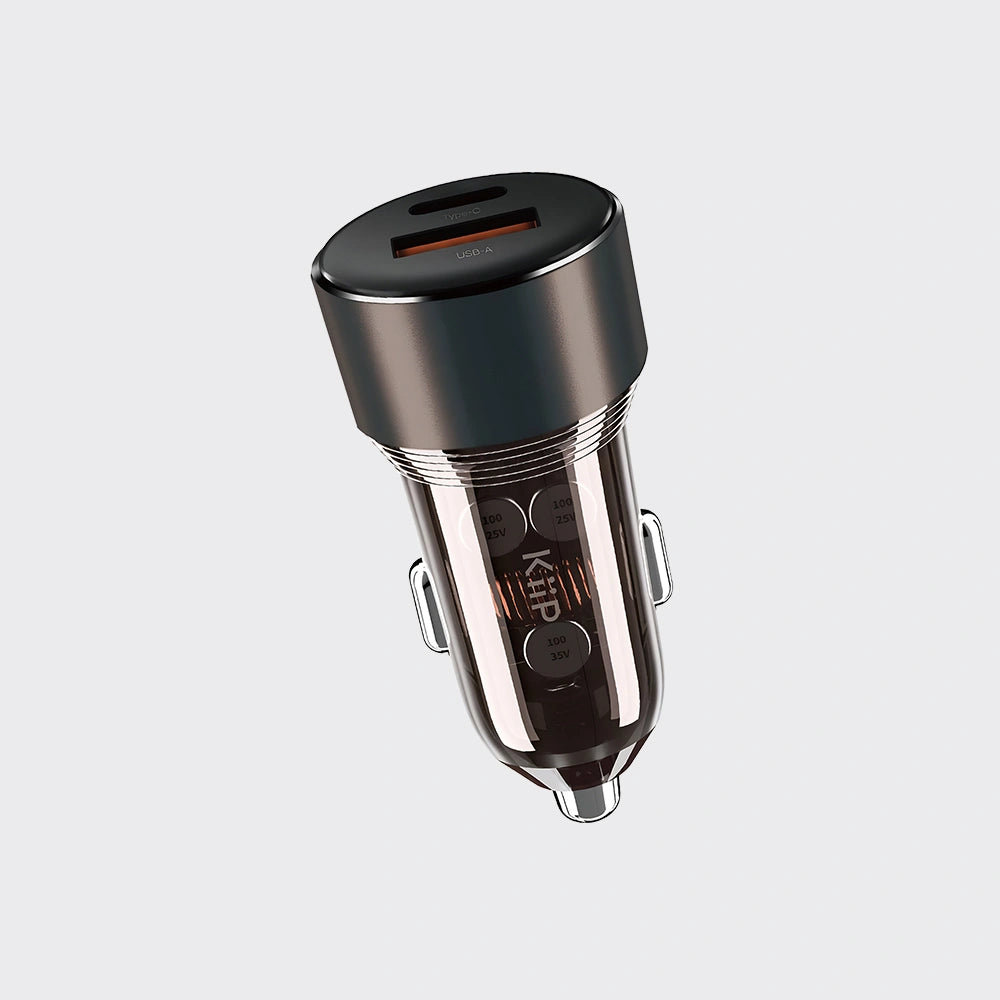 KiiP C15 Car Charger Mobil 60W Fast Charging Type C PD+USB Quick Charge 3.0 PPS PD