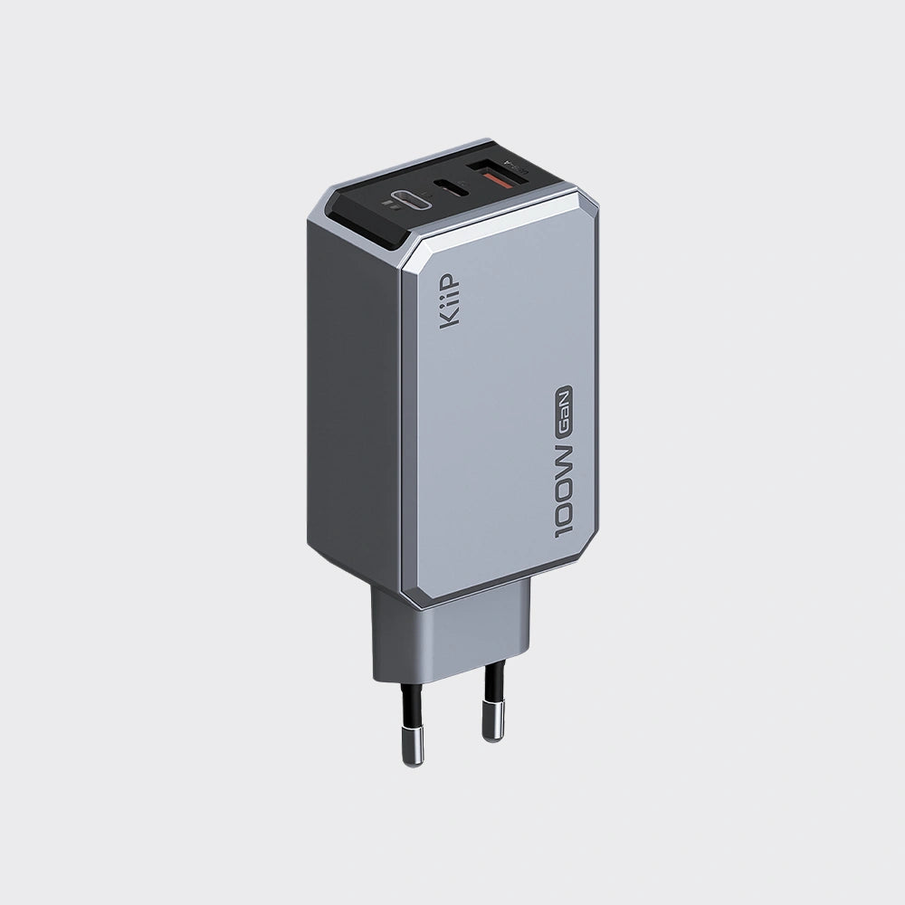 KiiP C101E Adaptor GaN6 Fast Charging 100W Kepala Charger Quick Charging Travel Adapter