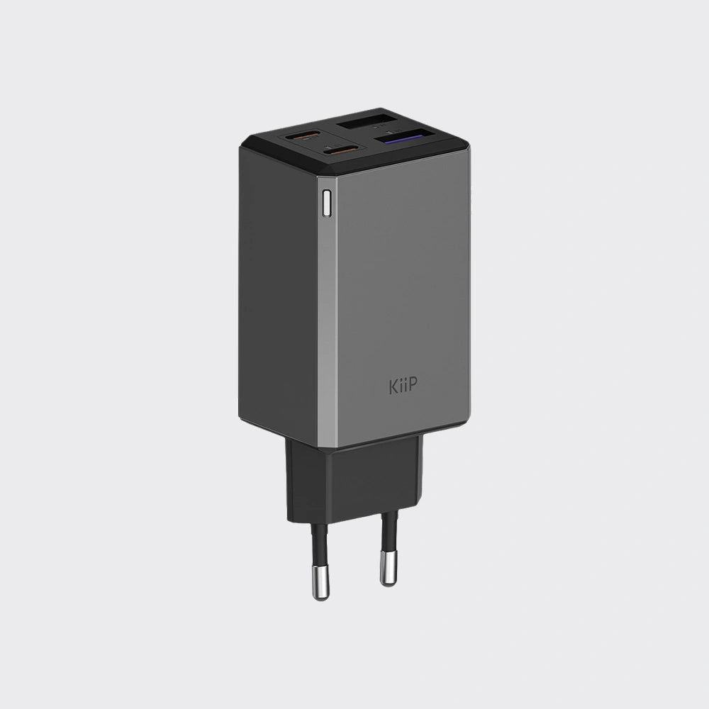 KiiP C19E Kepala Charger Adaptor GAN6 Fast Charging 65W 2C+2U