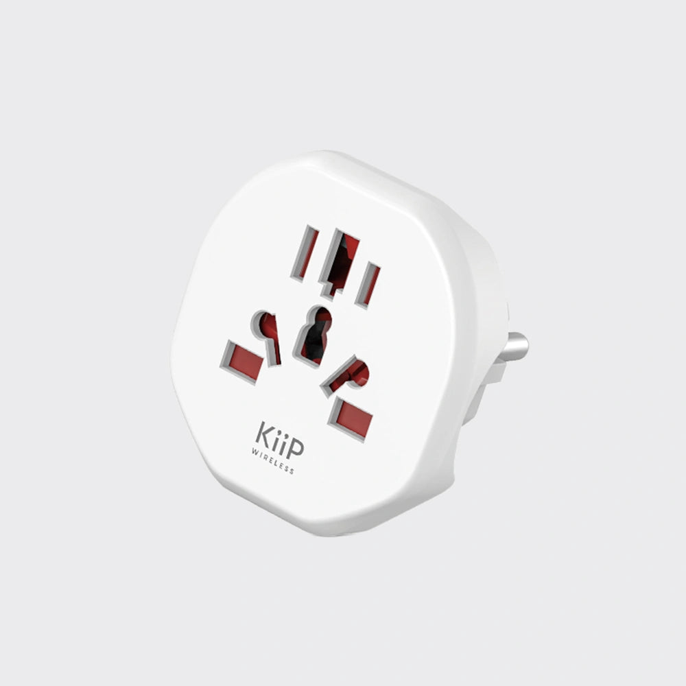 KiiP C25T Compact Universal Travel Adaptor 2500W Fast Charging US/DE/CN/EU/AUS/UK