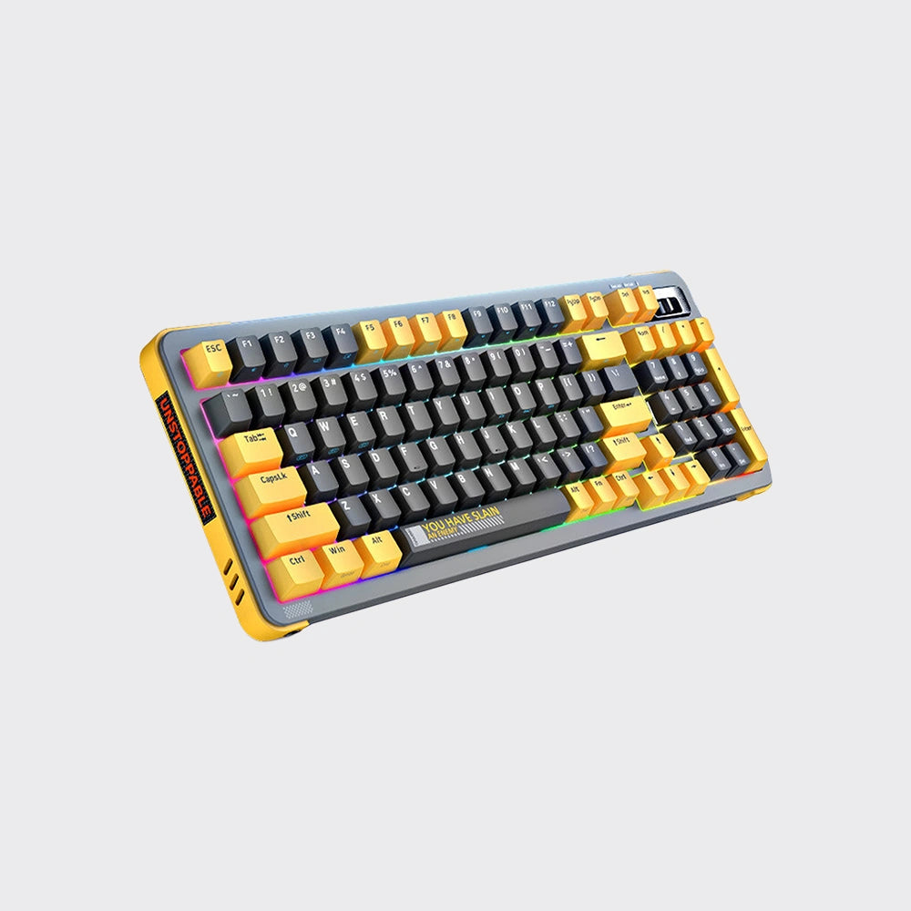 KiiP Wireless Y87 Gateron Switch Mechanical Gaming Keyboard Layout Hot-Swappable RGB Backlight