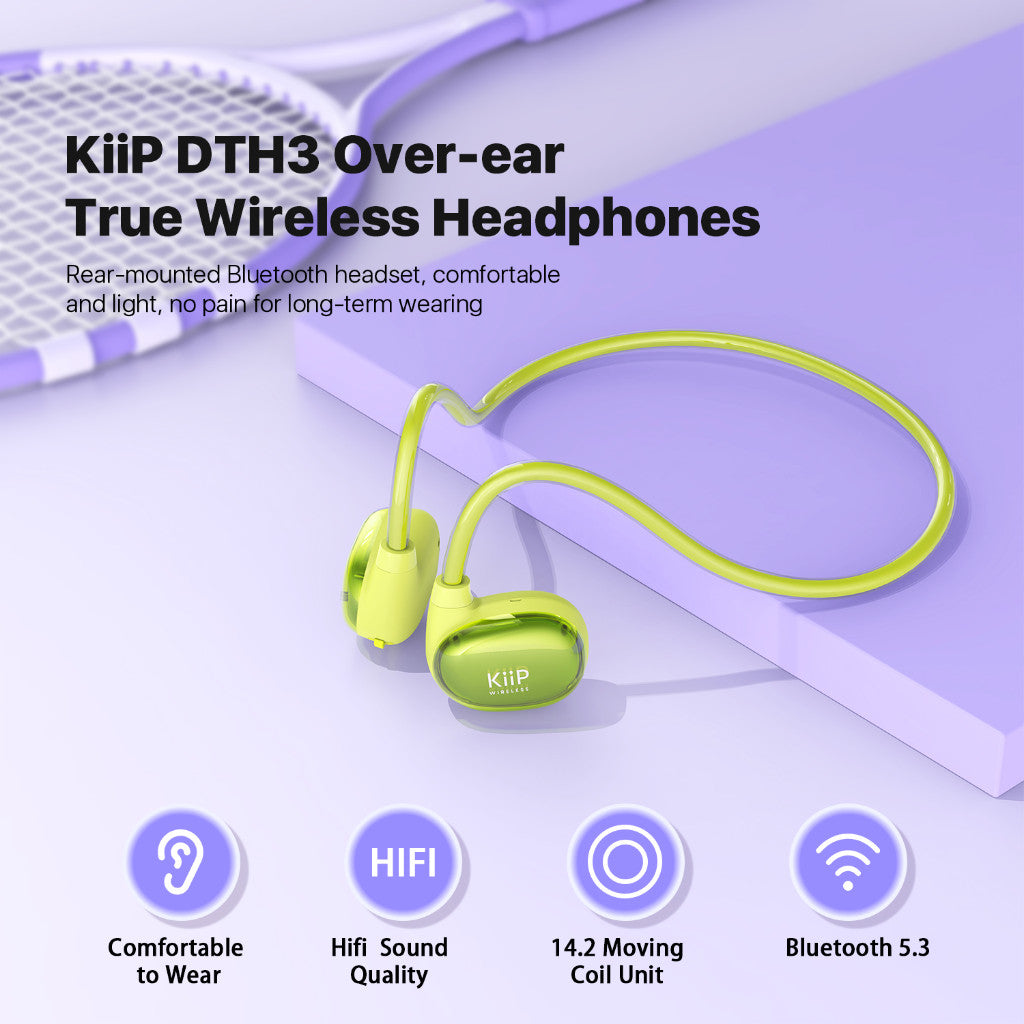 KiiP Wireless DTH3 Bluetooth Headset Headphone Earphone Over Ear