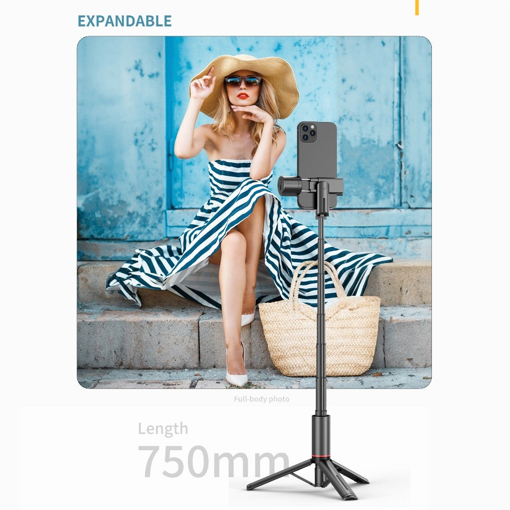 KiiP Mini Selfie Stick Tripod Tongsis Bluetooth Fill Light Handphone
