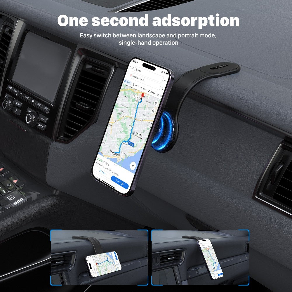 KiiP Wireless MCH05 Pro 2in1 Wireless Charging Car Phone Holder Dashboard Magsafe Foldable Aksesoris
