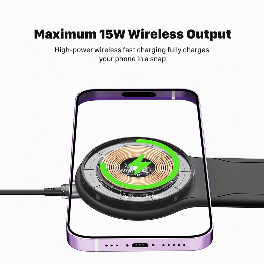 KiiP Wireless MCH05 Pro 2in1 Wireless Charging Car Phone Holder Dashboard Magsafe Foldable Aksesoris