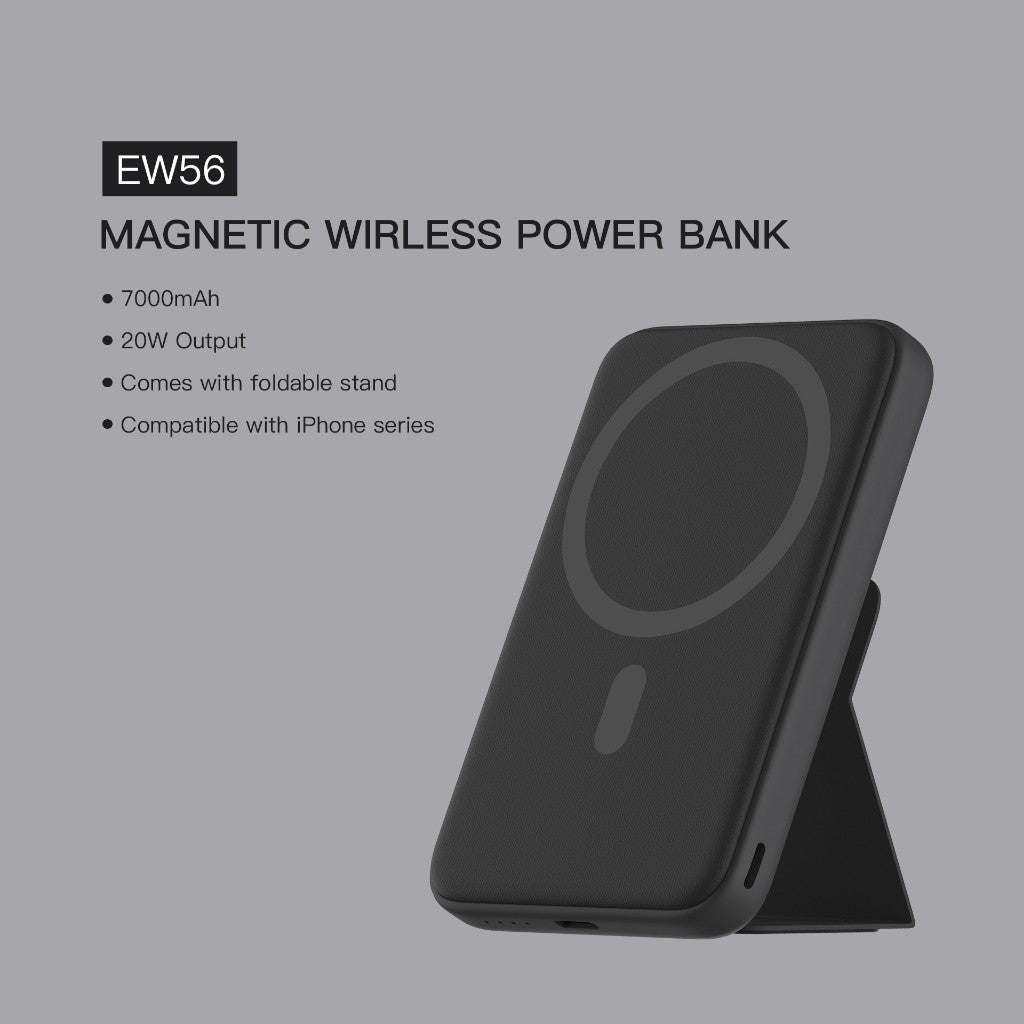KiiP Wireless EW56 Power Bank Magnetic Magsafe Phone Holder 20W Fast Charging Type C PD