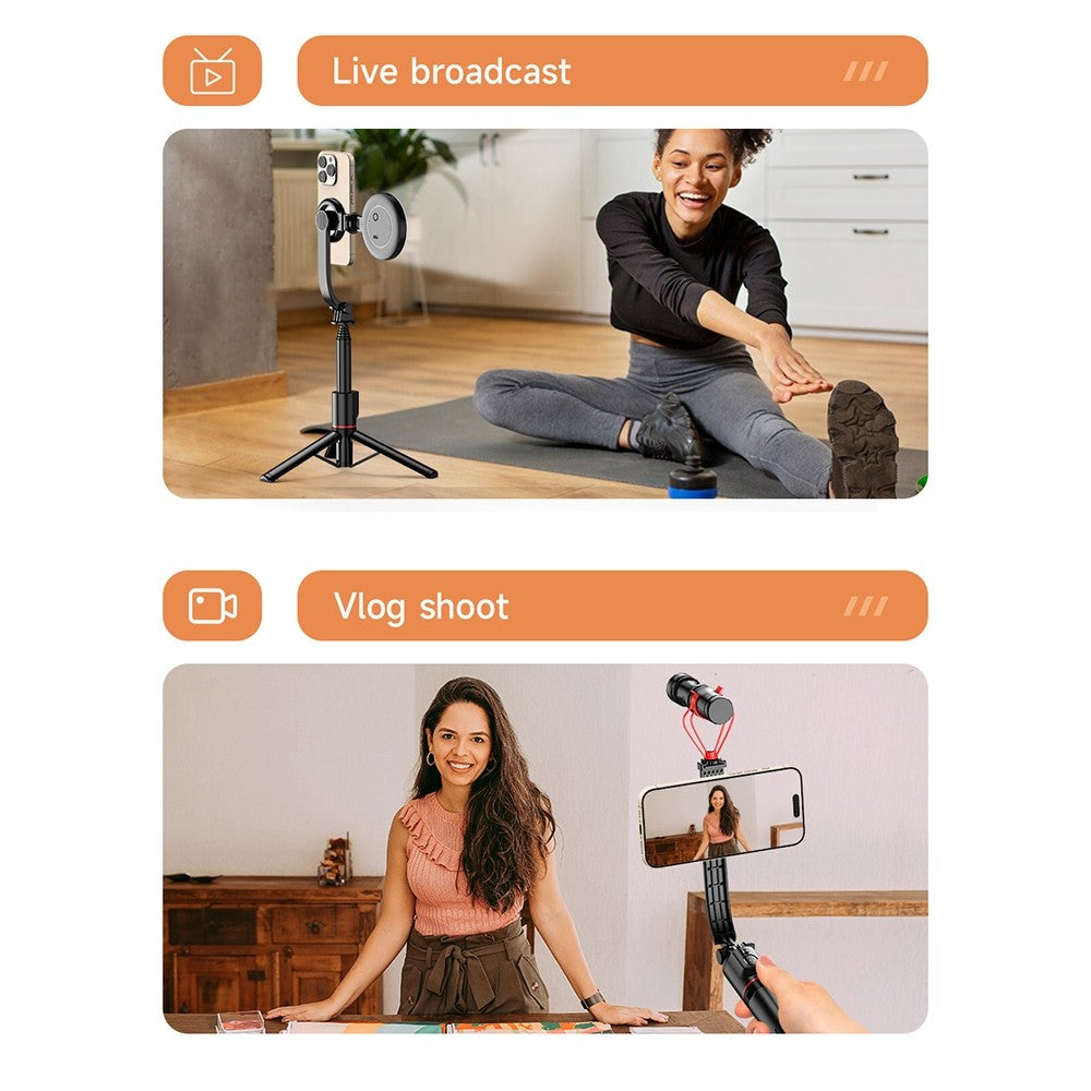 KiiP Wireless Selfie03 Tongsis Bluetooth Adjustable Tripod Magnetic Selfie Stick Magsafe Handphone