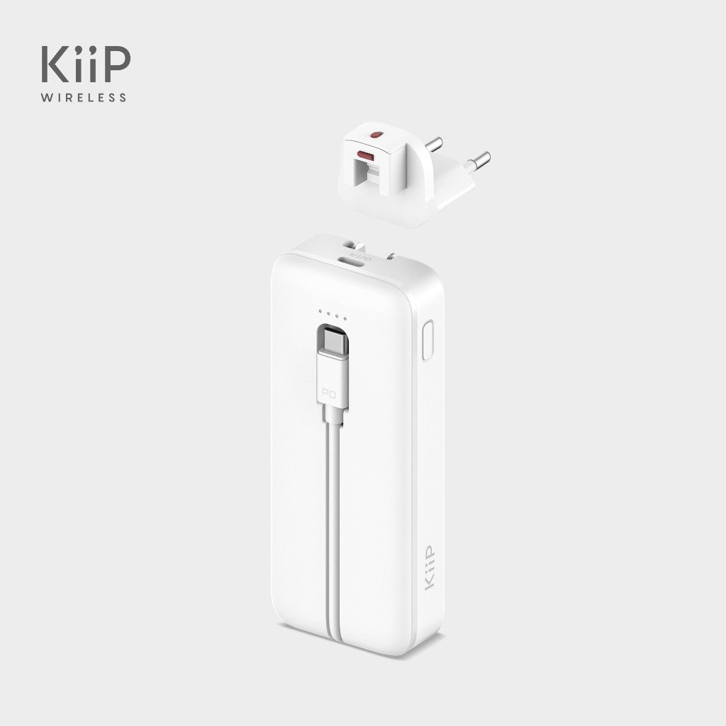 KiiP EC17 Power Bank Fast Charging 20W 2in1 EU Adapter Quick Charging 10000mAh