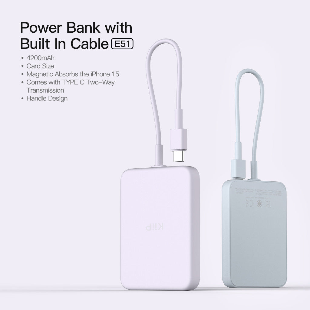 KiiP E51 Magnetic Power Bank Type-C Cable 4200mAh
