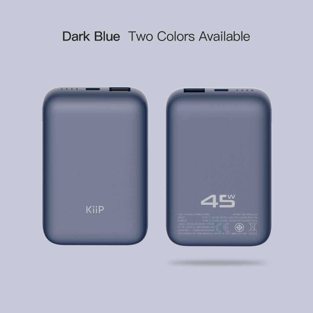 KiiP E67 Power Bank Fast Charging 45W Type C PD 10500mAh