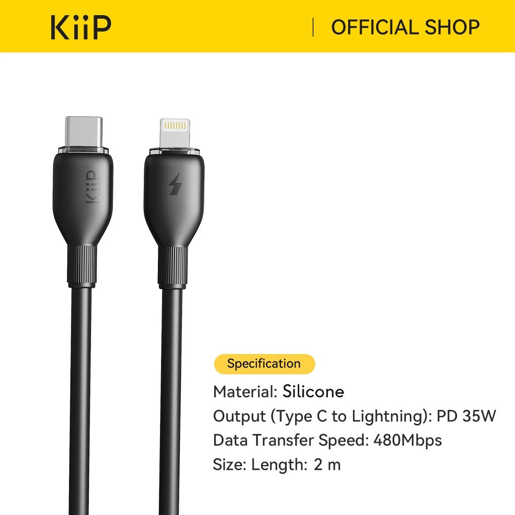 KiiP Cable Fast Charging Kabel Type-C IP/C To C Up To 240W PD 35W