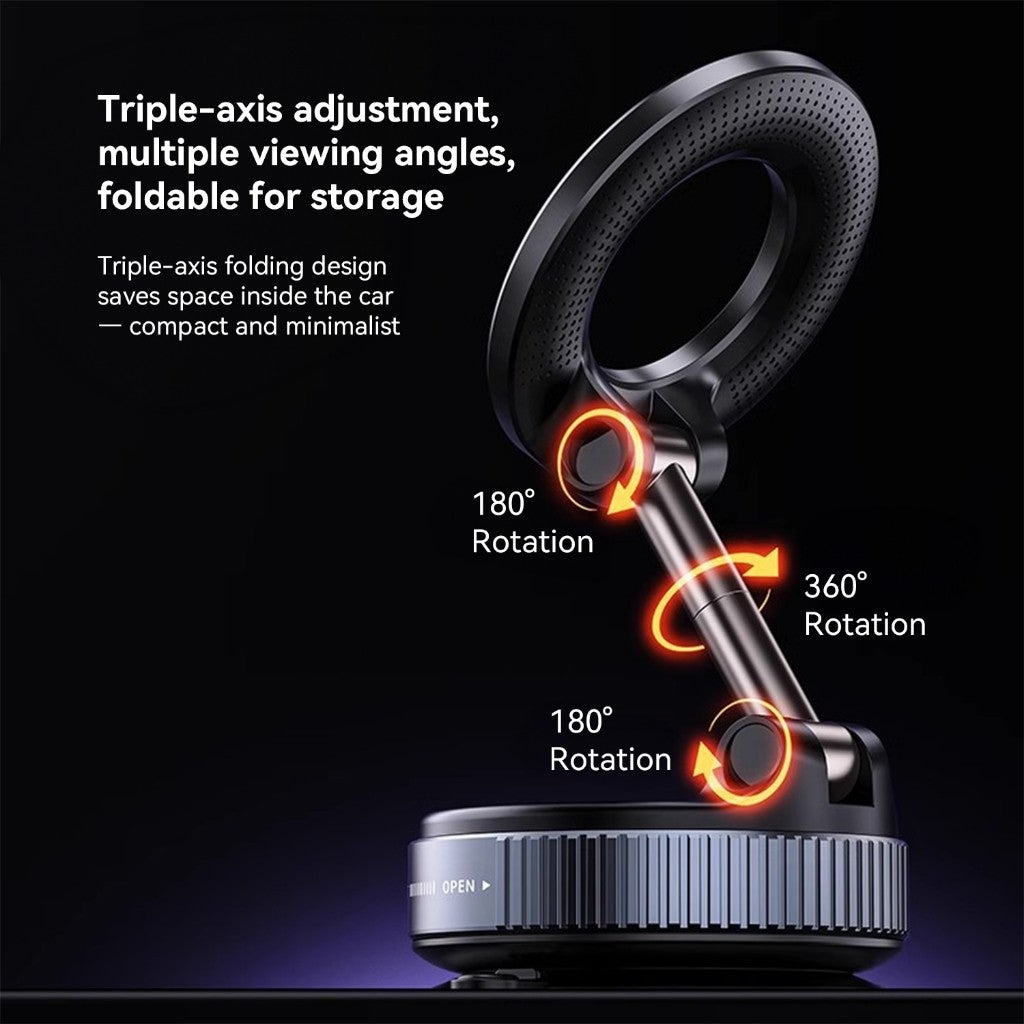 KiiP MCH09 Car Holder Magnetic Adjustable 360° Phone Holder Lipat Electric Mount Car Vacuum Suction