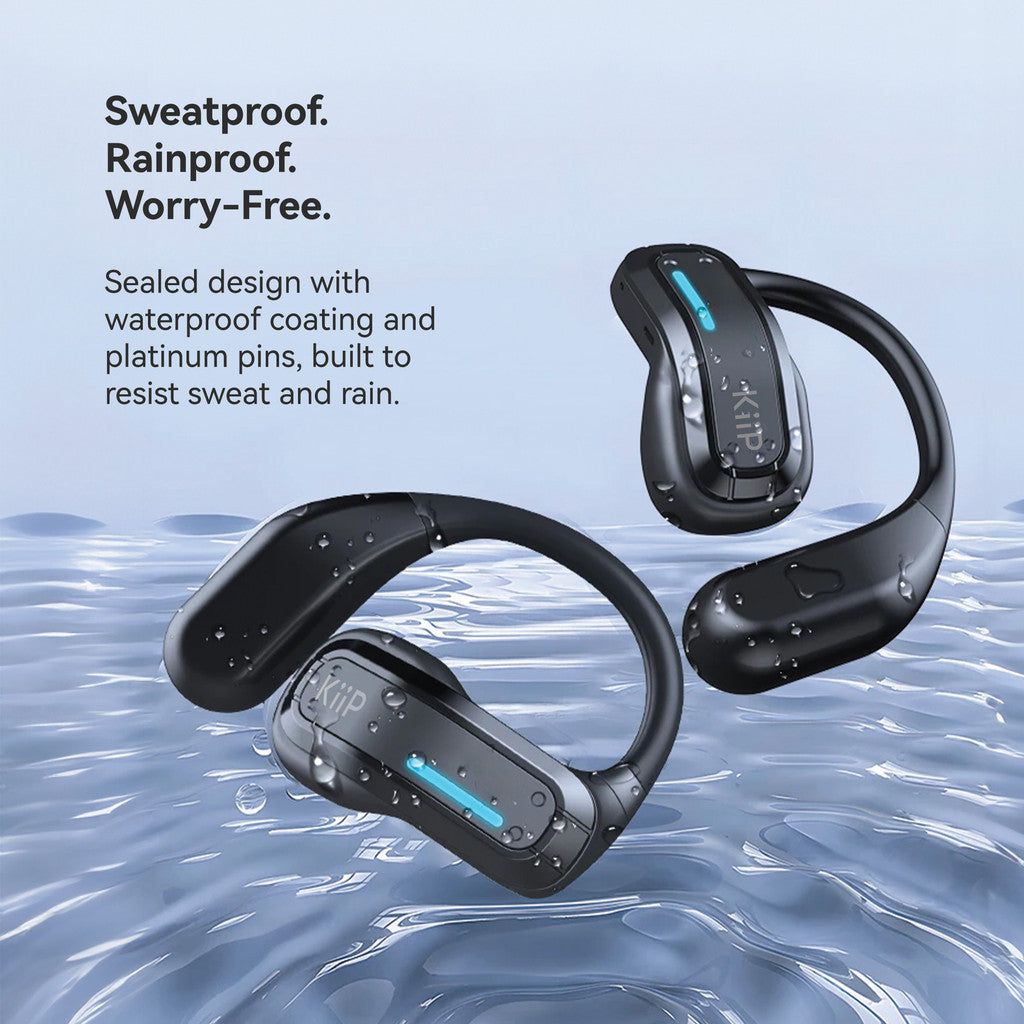 KiiP X8 OWS TWS Gaming Open Ear Hook Headphone IPX5 Waterproof Bone Conduction HiFi Stereo Sport Headset BT 5.4