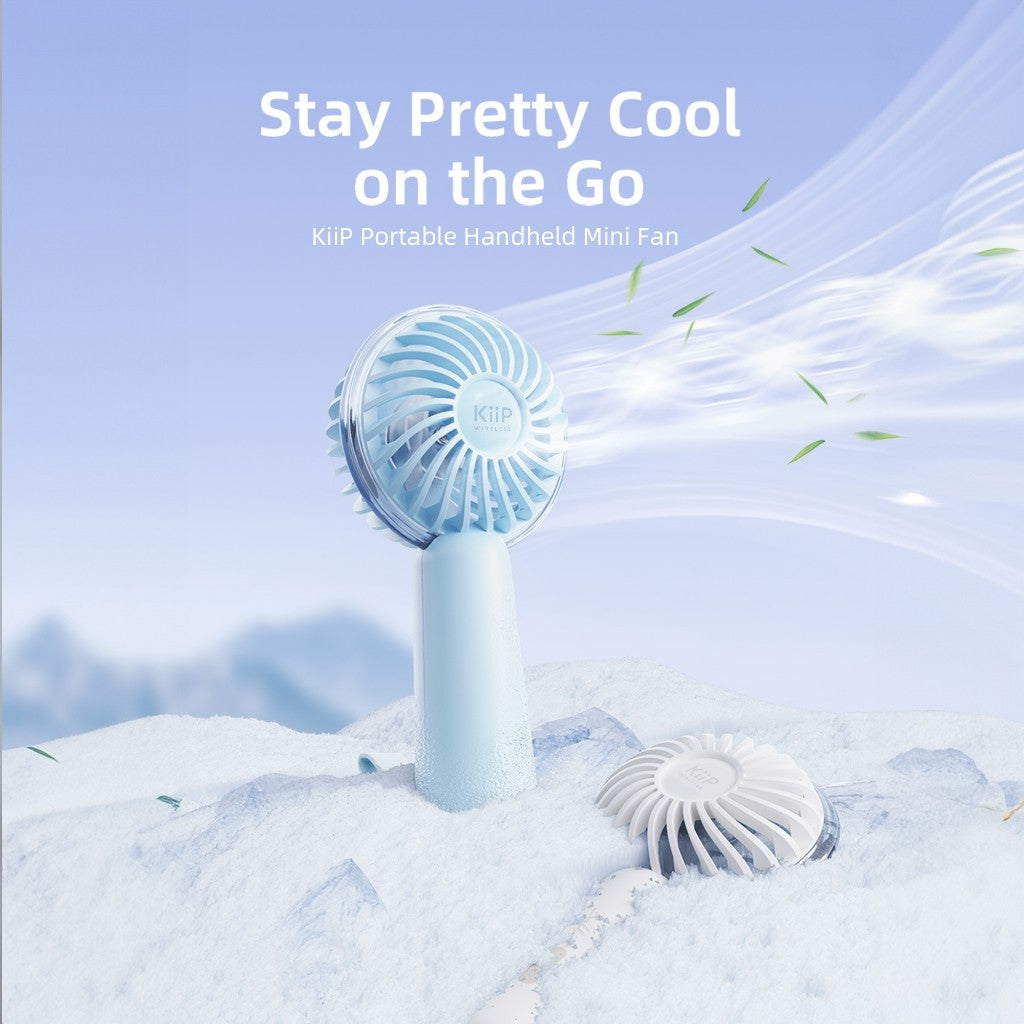 KiiP Fan03 Kipas Angin Mini Portable Rechargeable Fan-5Speed Kipas Genggam LED Display Wind