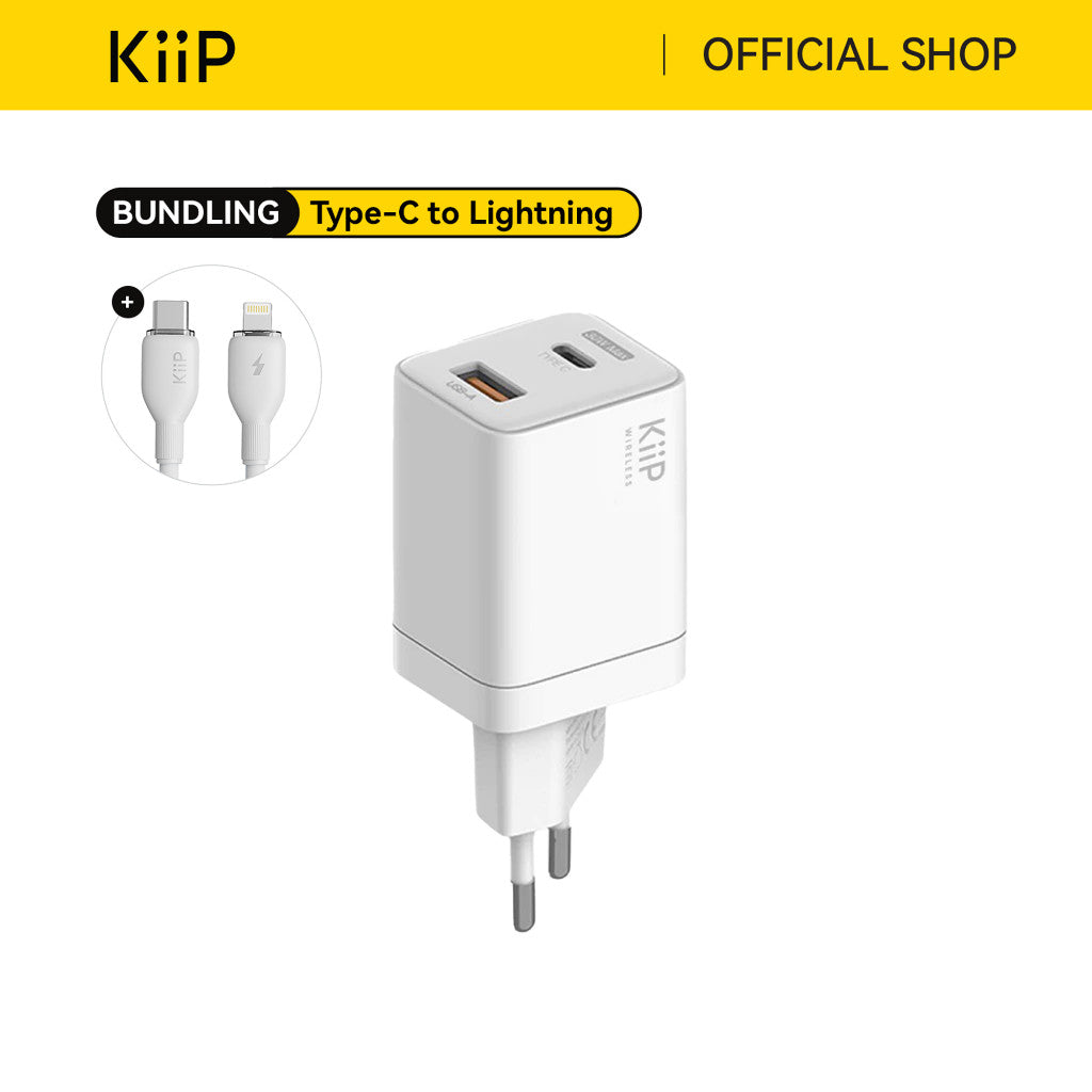 KiiP C10 Kepala Charger 30W Travel Fast Charger