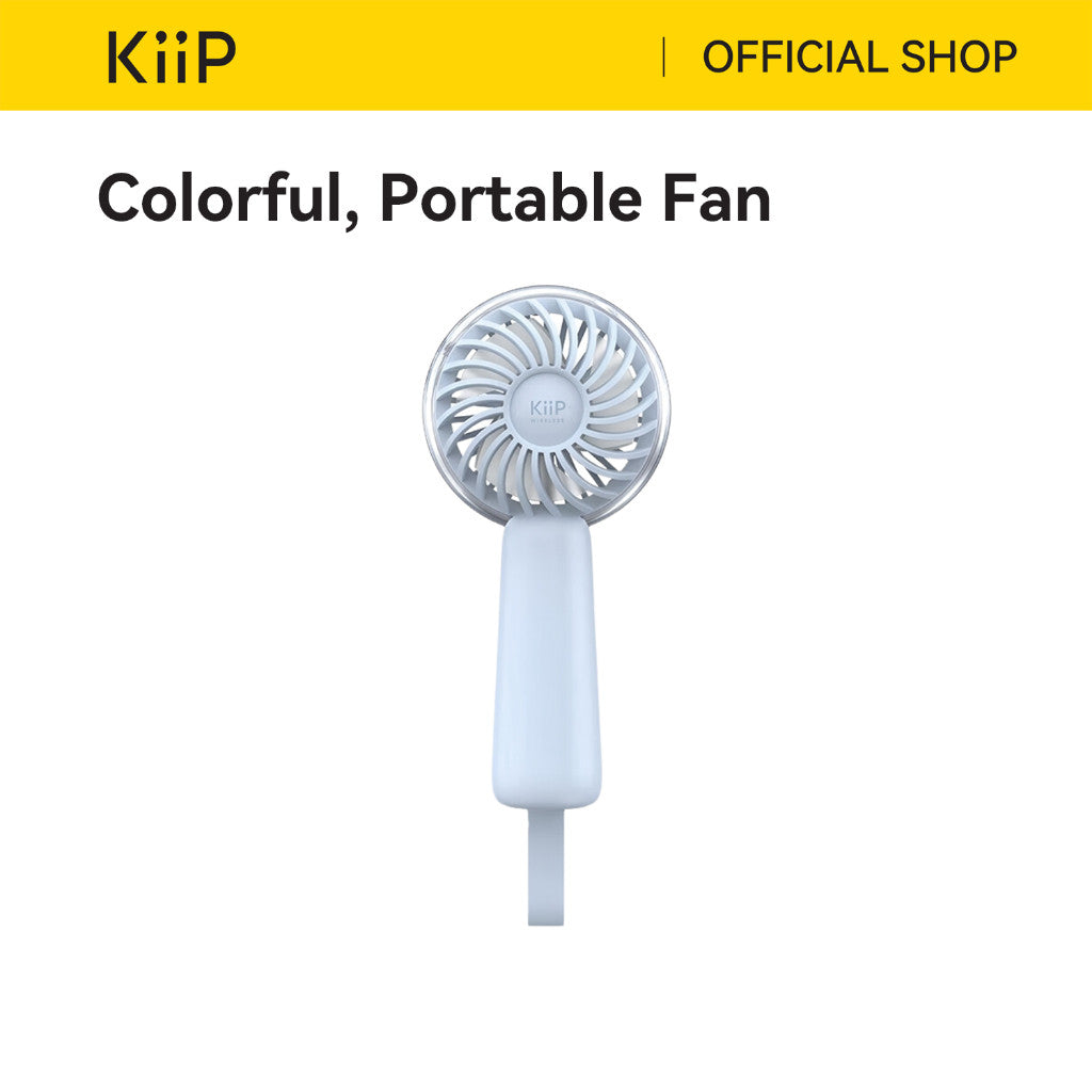 KiiP Fan02 Kipas Angin Mini Portable Rechargeable Fan-3Speed Kipas Genggam 1200mah