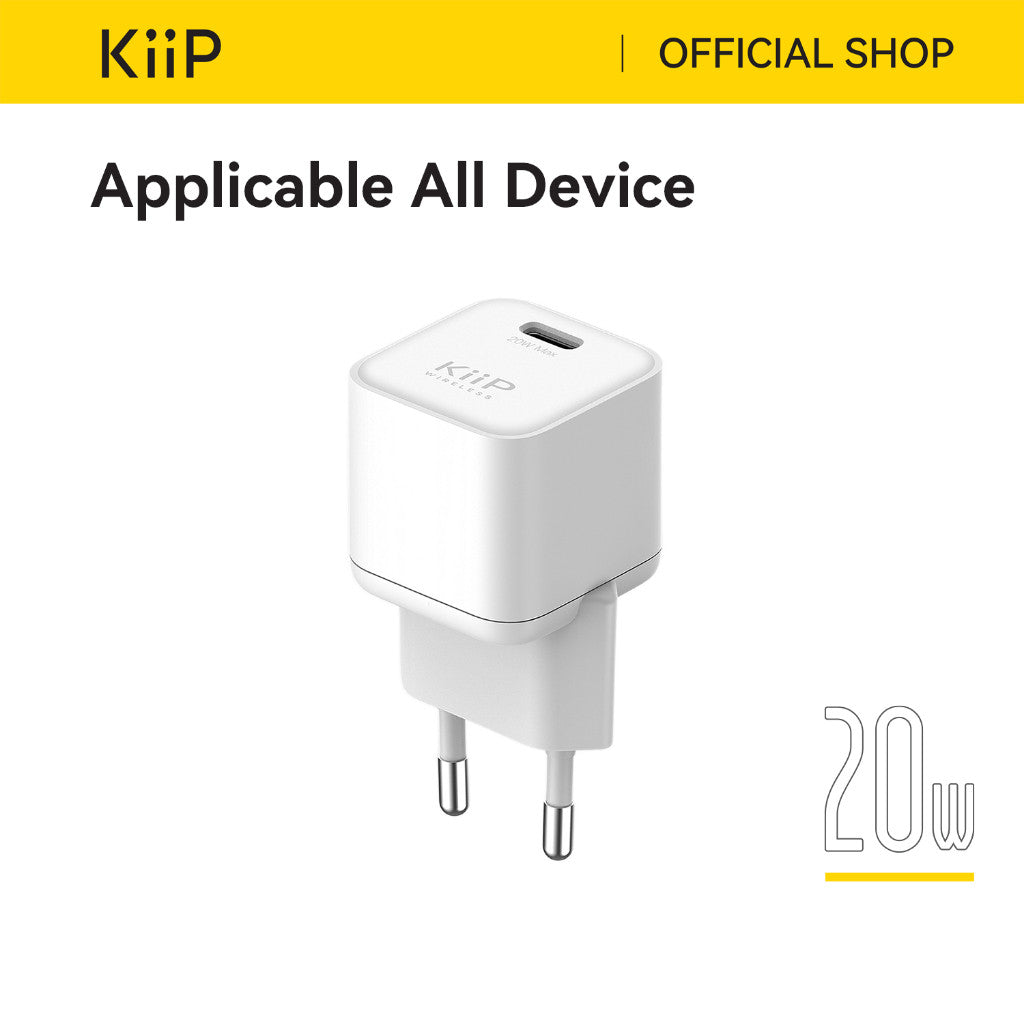KiiP C16 Adaptor Kepala Charger 20W Travel Fast Charger