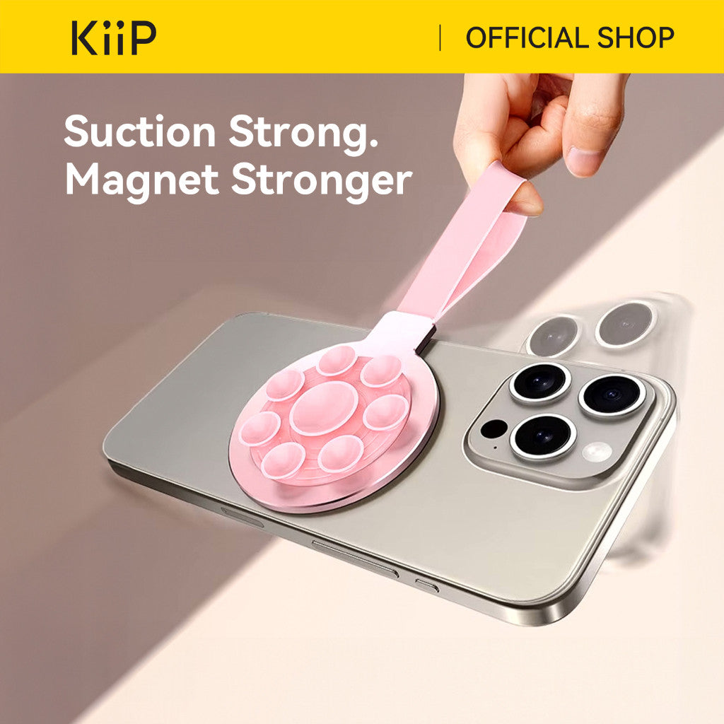 KiiP M3 Suction Cup Magnetic Phone Ring Holder Minimalis