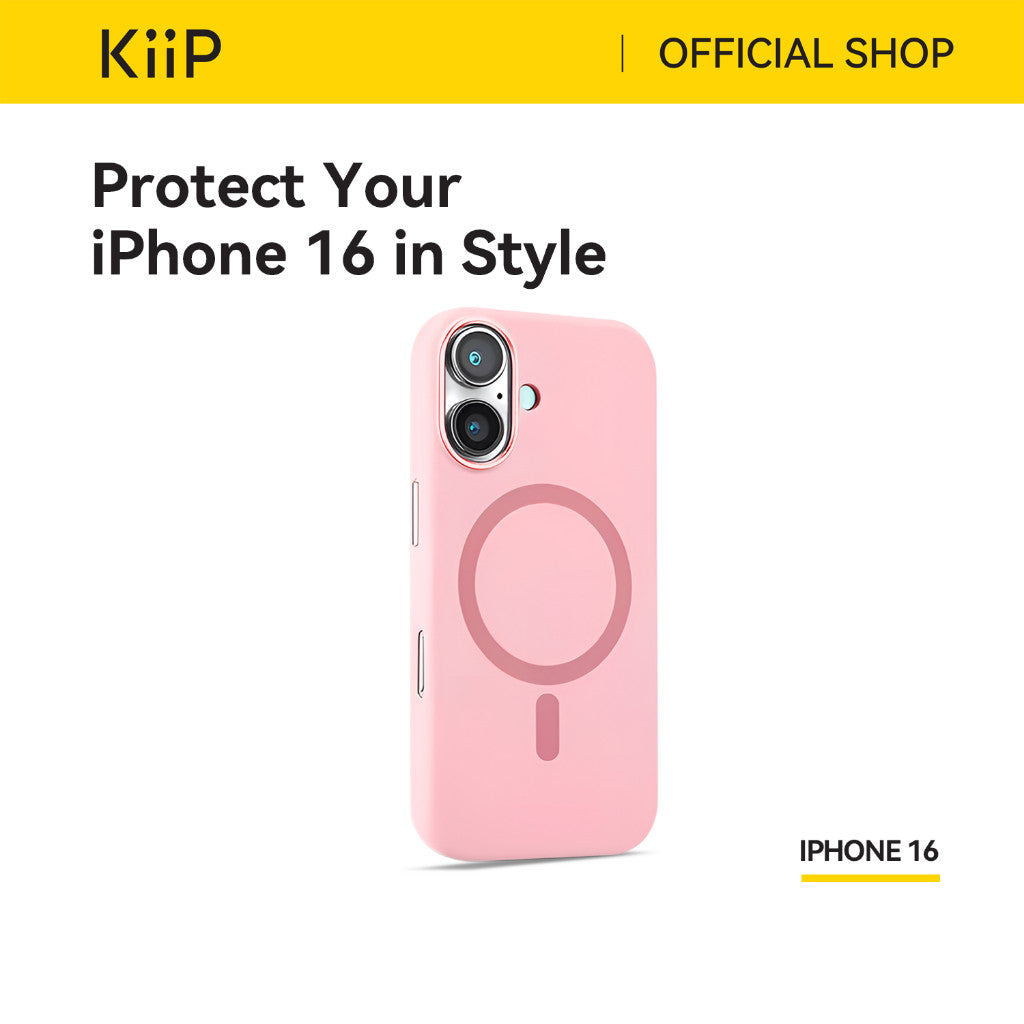 KiiP Wireless Case Iphone 16 Series Casing Magnetic Wireless Magsafe Silikon Handphone Premium