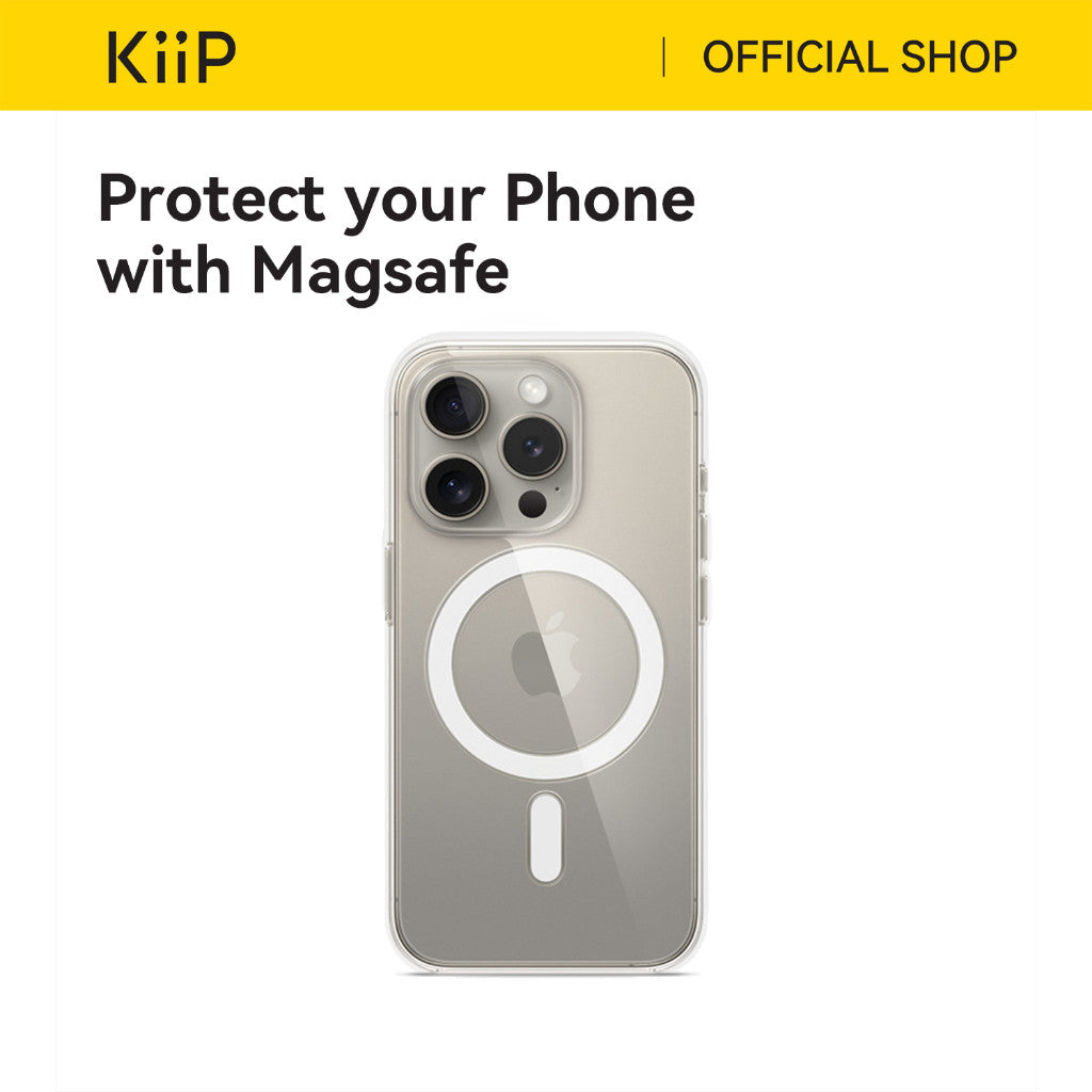 KiiP Wireless Casing Iphone 15 Magnetic Apple Magsafe Silicone Phone Case