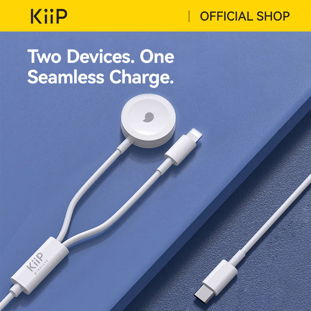 KiiP Wireless 2IN1 Cable Fast Charge Iwatch Charger Magnetic For Apple Watch