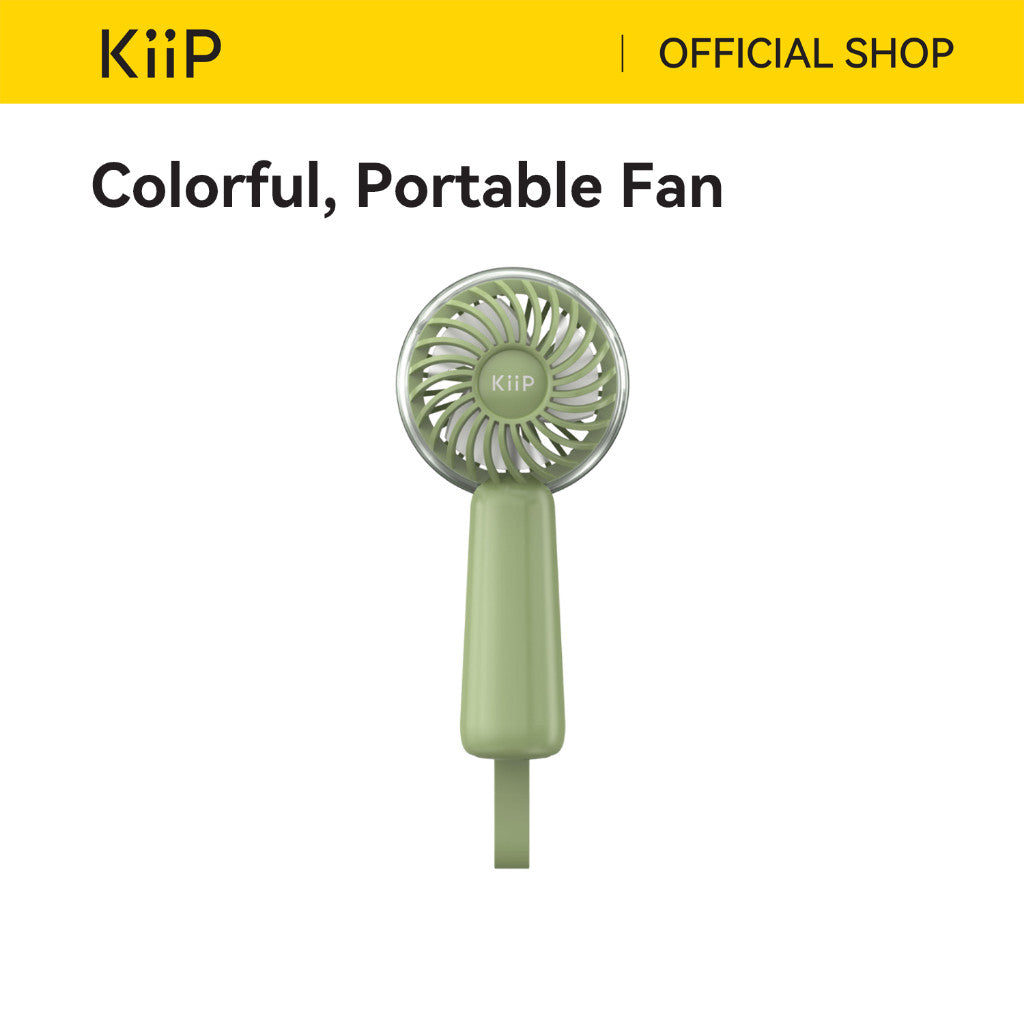 KiiP Fan02 Kipas Angin Mini Portable Rechargeable Fan-3Speed Kipas Genggam 1200mah
