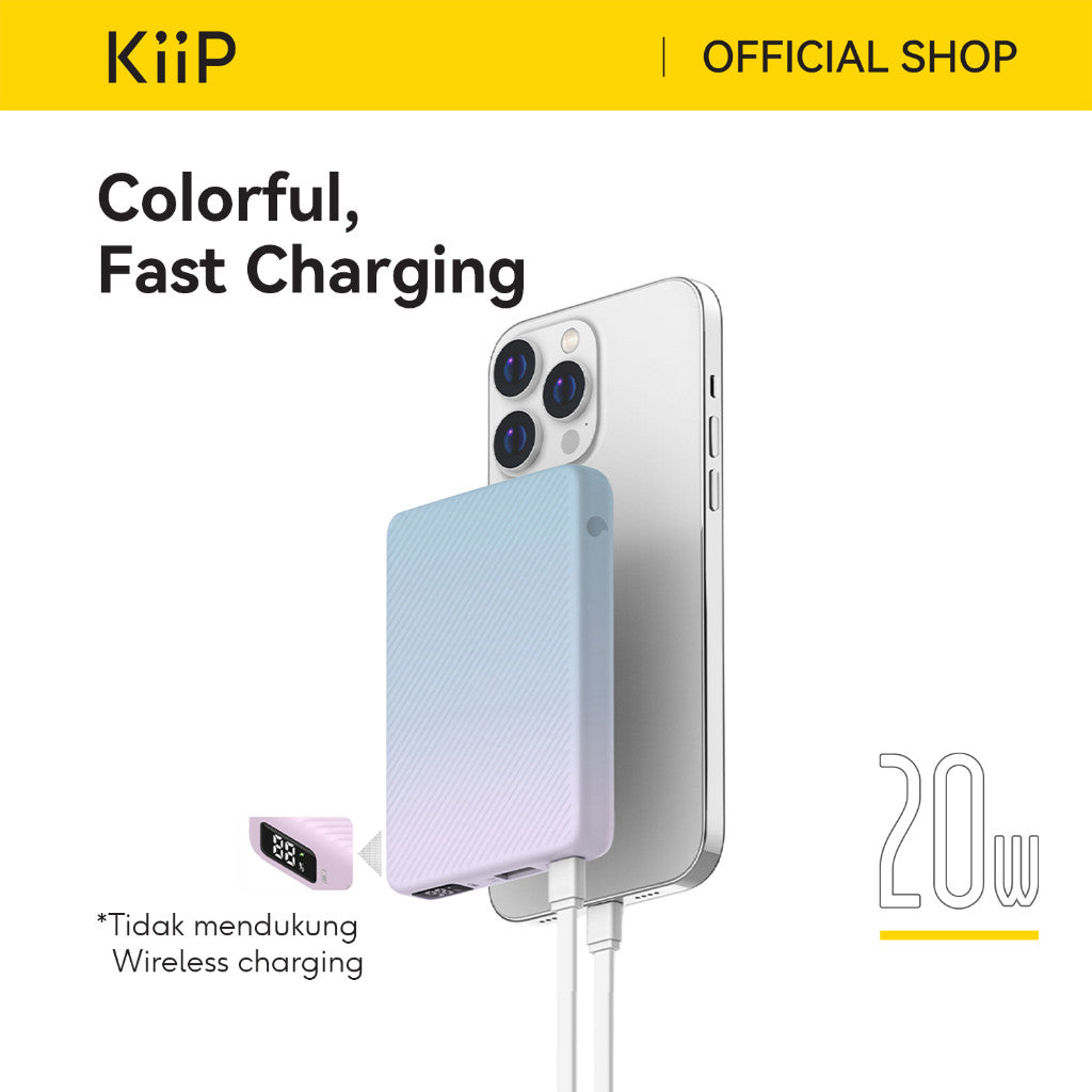 KiiP E48 Power Bank Fast Charging 20W Quick Charge Type C PD
