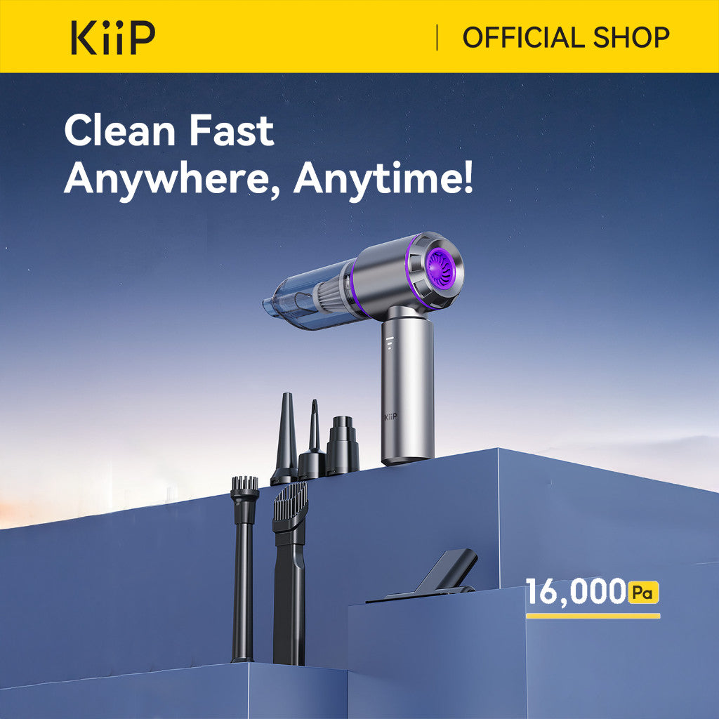 KiiP Vacuum Cleaner Portabel Tanpa Kabel Genggam 16000Pa 3in1 Penghisap Debu Mobil Wireless Kasur Penyedot Debu Vakum