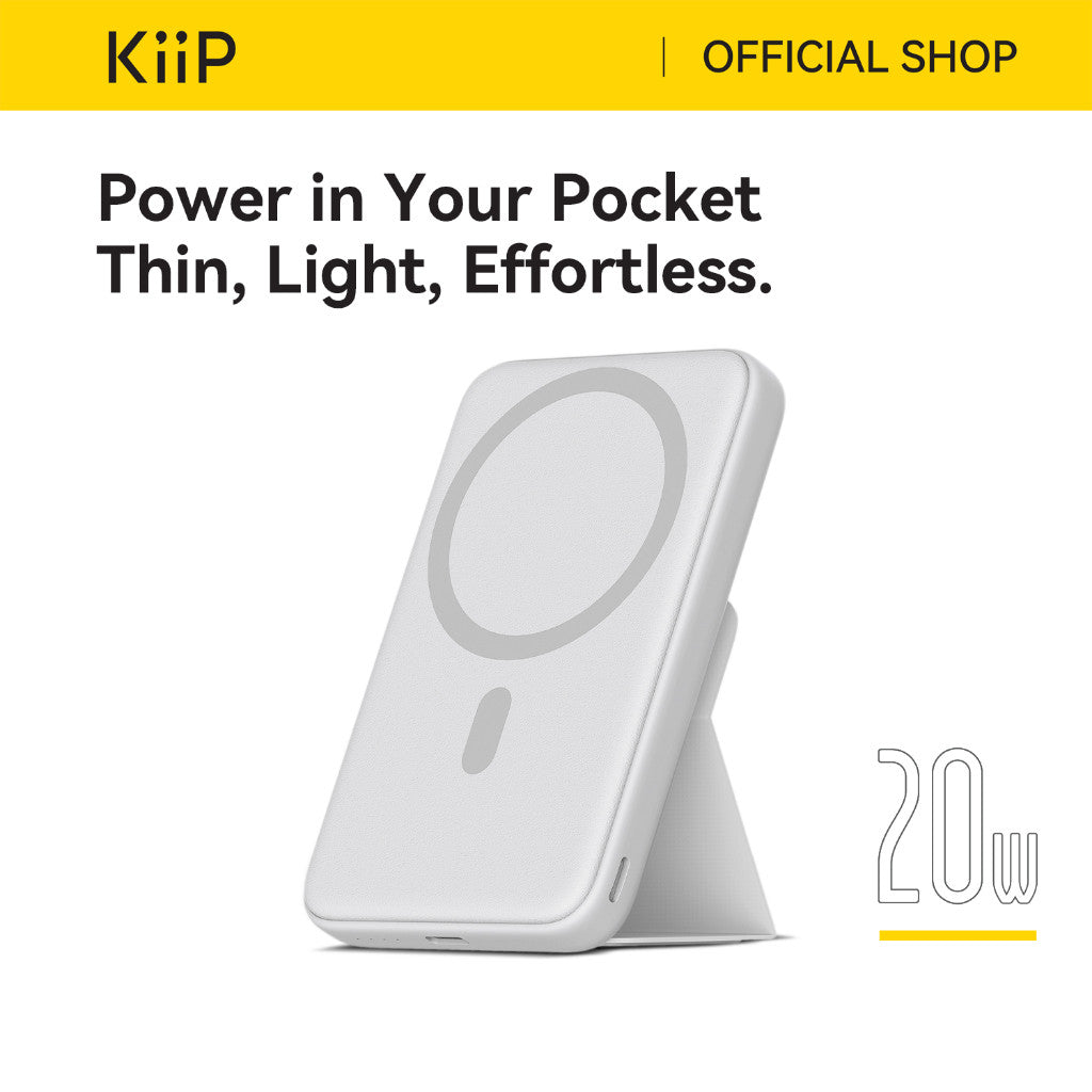 KiiP Wireless EW56 Power Bank Magnetic Magsafe Phone Holder 20W Fast Charging Type C PD