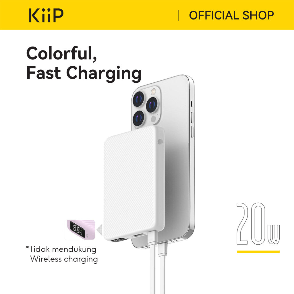 KiiP E48 Power Bank Fast Charging 20W Quick Charge Type C PD
