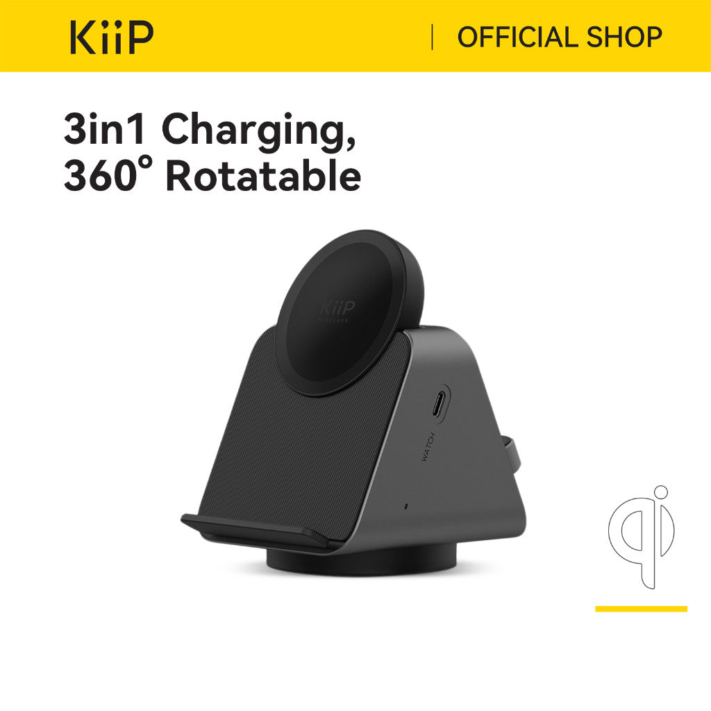 KiiP Wireless W8 Charging Base Magsafe Magnetic Charger 3in1 PD
