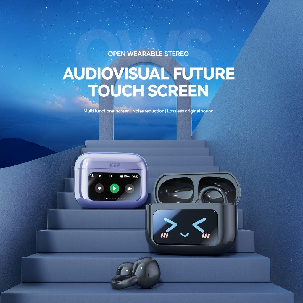 KiiP DTH18 OWS Earclips HiFi Tws Smart Screen Active Noise Reduction