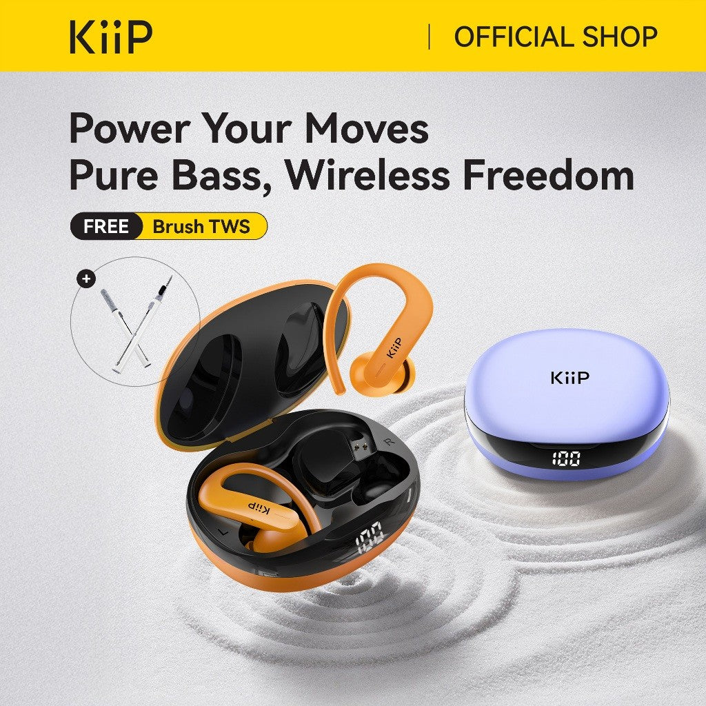 KiiP T50 True Wireless HiFi Bluetooth Earphone ENC Sport TWS