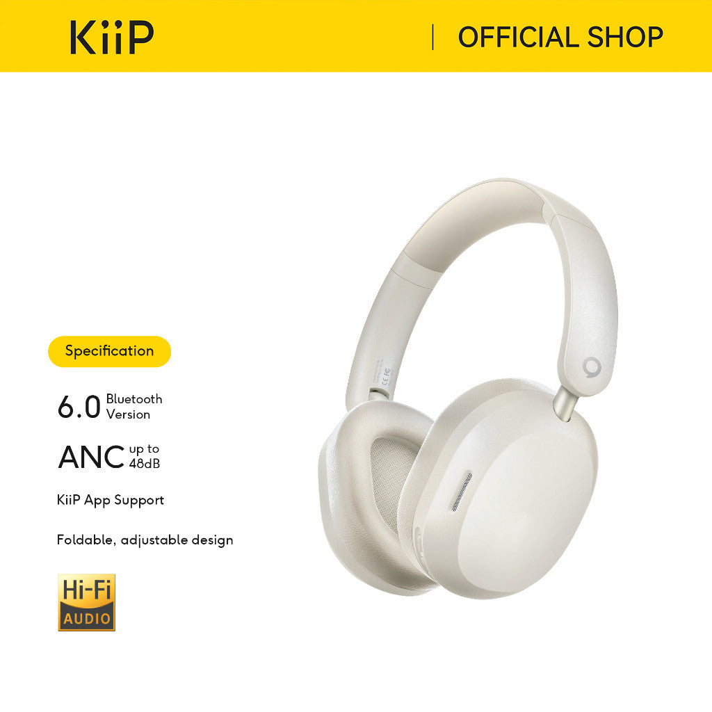 KiiP TH100 ANC Wireless/Wired Over-Ear Headphone Spatial Audio