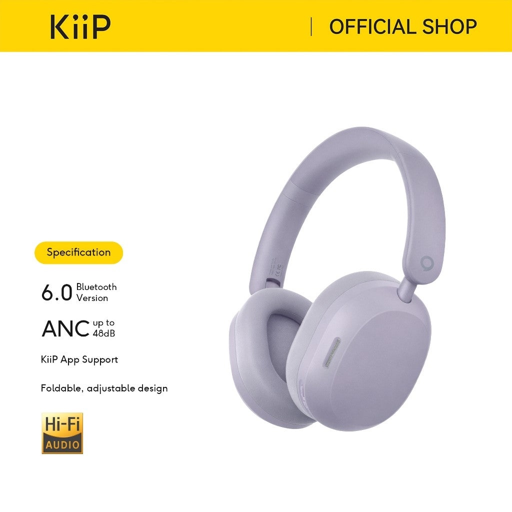 KiiP TH100 ANC Wireless/Wired Over-Ear Headphone Spatial Audio