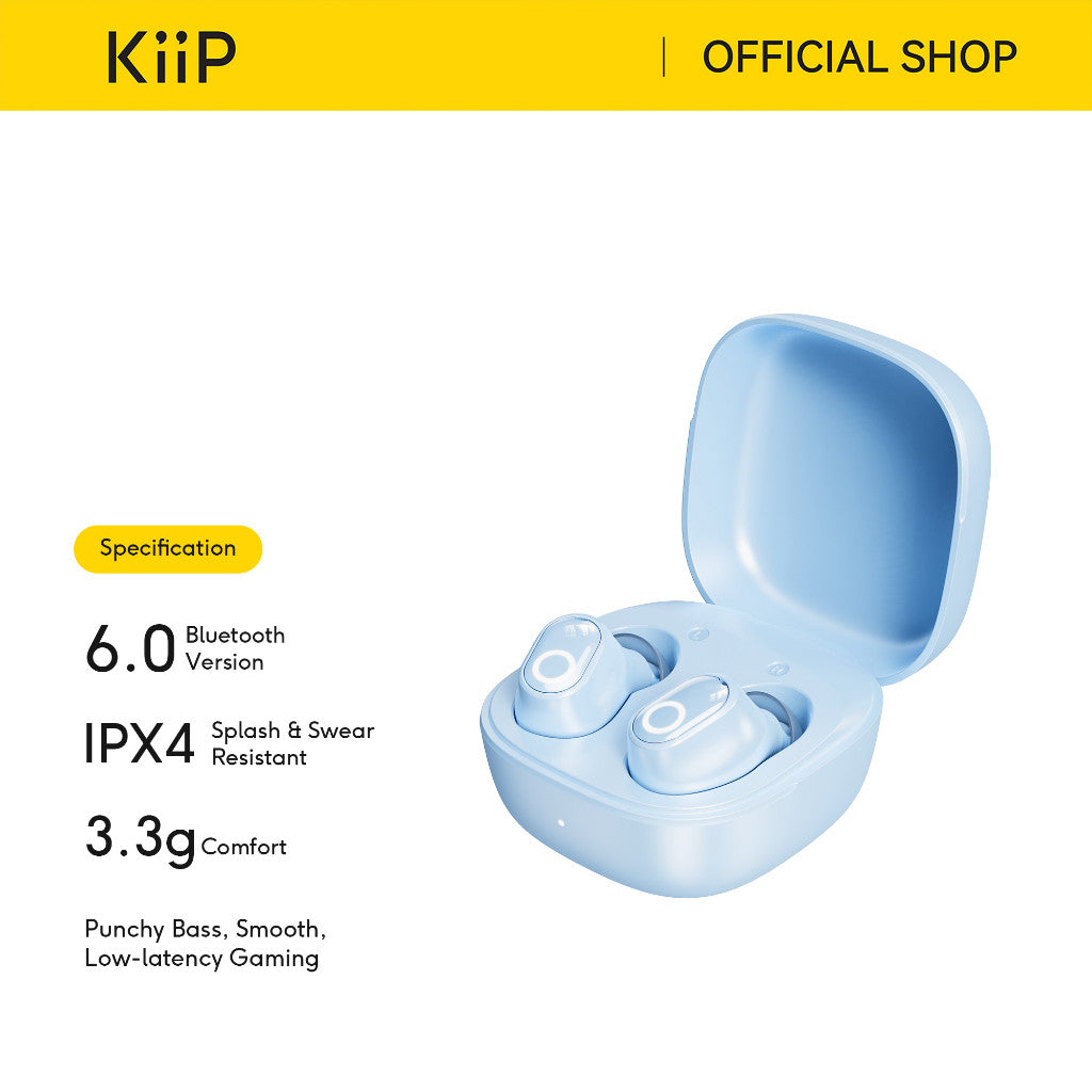 KiiP BD1S Bean Series Mini Earbuds True Wireless Earphones Bluetooth Punchy Bass