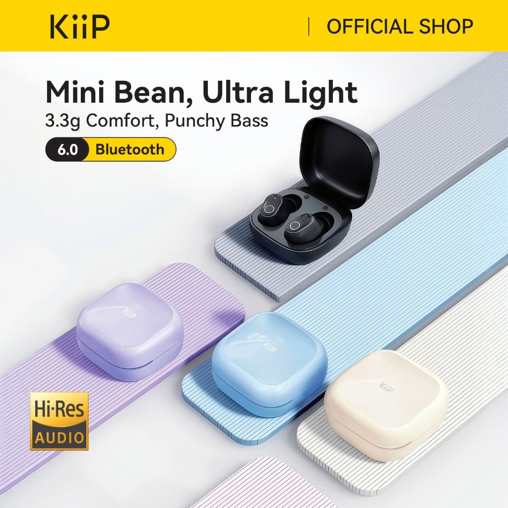 KiiP BD1S Bean Series Mini Earbuds True Wireless Earphones Bluetooth Punchy Bass