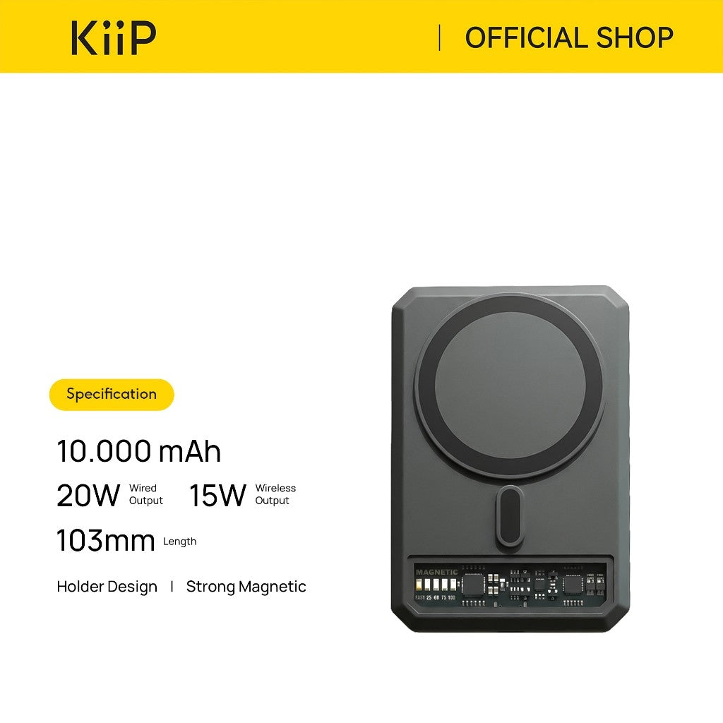 KiiP Wireless EW54 Power Bank Magnetic Magsafe 20W Fast Charging Type C PD 10000 mAh