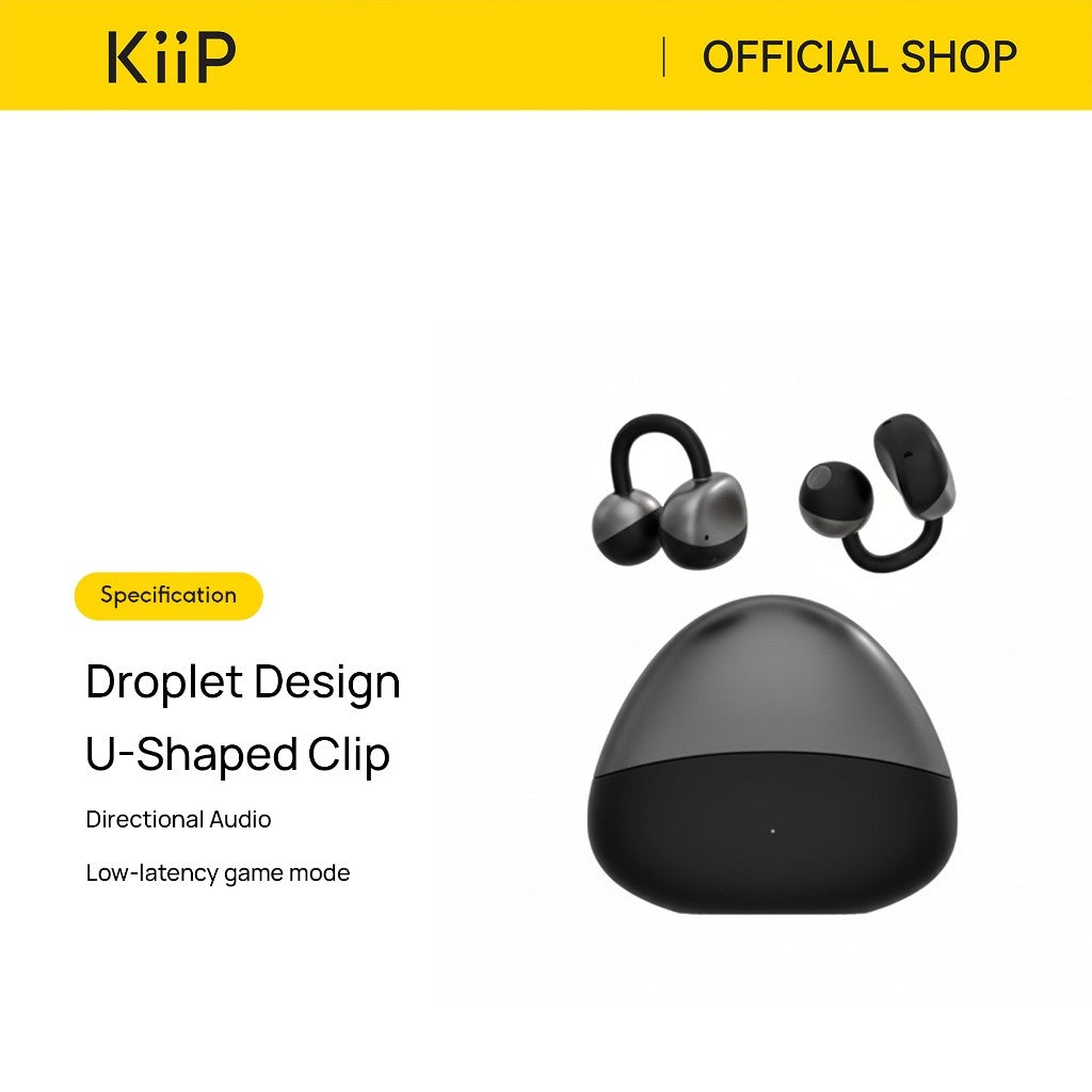 KiiP DTH29 OWS Ear Clip Earphone Droplet Open Ear Bluetooth TWS Hi-Fi Stereo