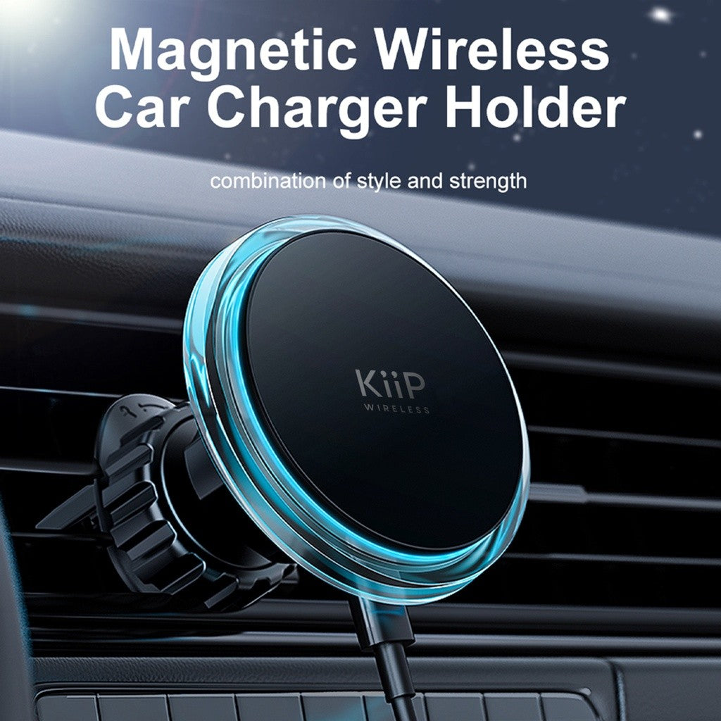 KiiP Wireless X7 Magnetic Car Charger Holder Magsafe Fast Wireless 15W