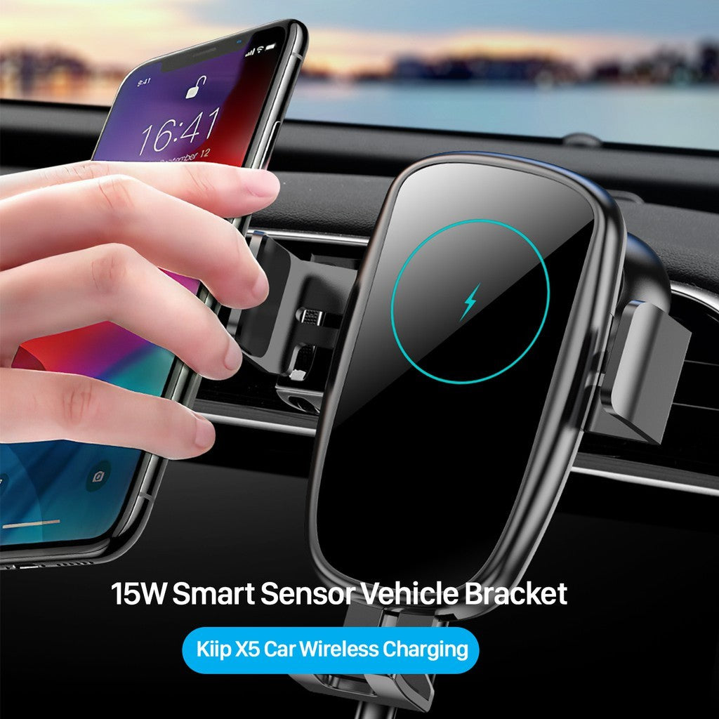 KiiP X5 Car Holder Qi Fast Wireless Charger 15W