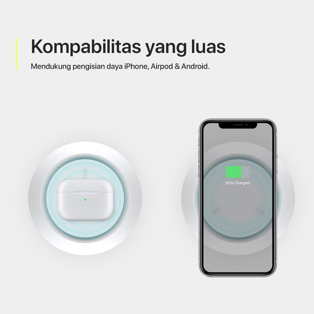 KiiP D2 Desk Lamp Wireless Charger Lampu Tidur Lampu Meja Lampu Baca