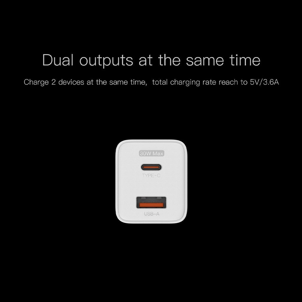 KiiP C10 Kepala Charger 30W Travel Fast Charger