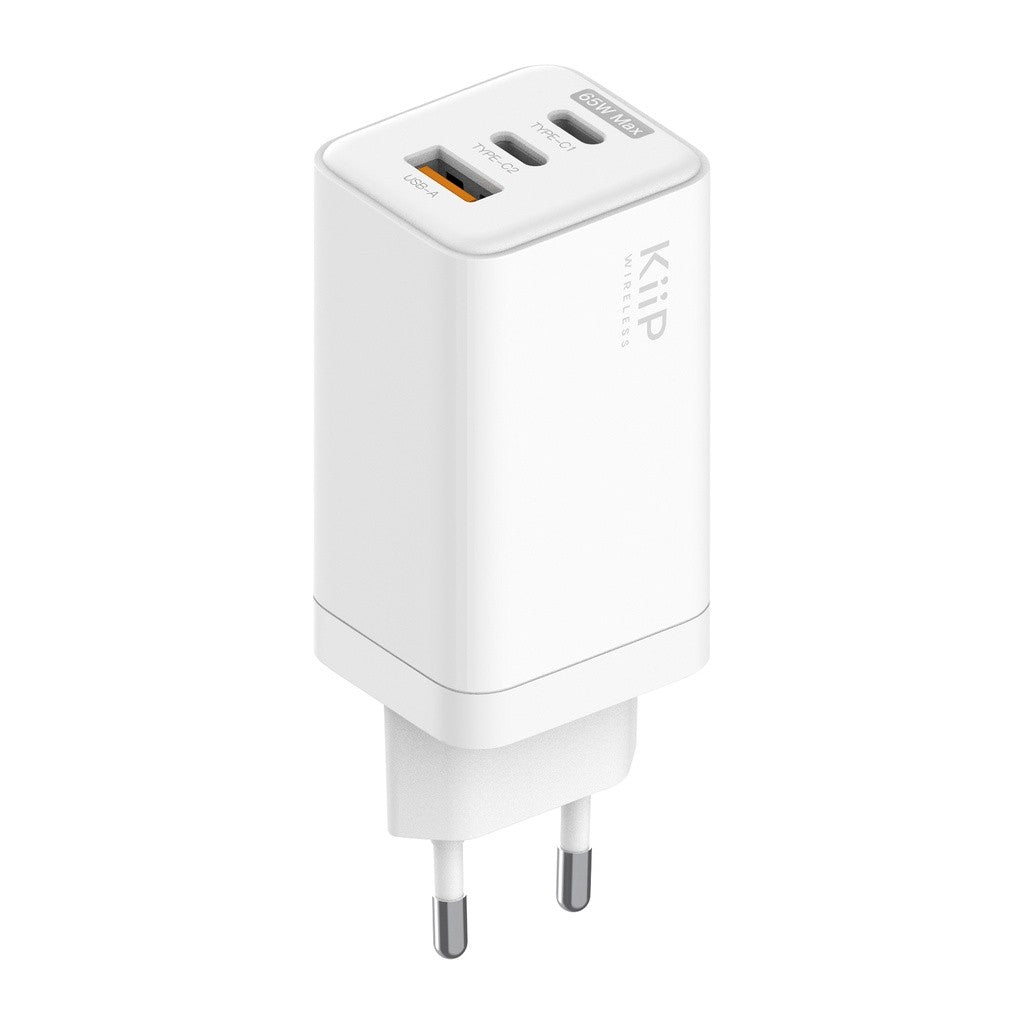 KiiP Wireless C12 GaN Charger 65W Adaptor Kepala Charger Fast Charging PD QC Type C