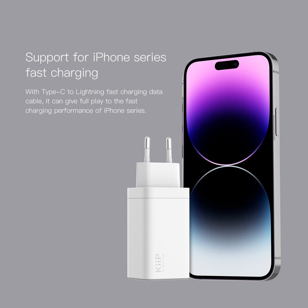 KiiP Wireless C12 GaN Charger 65W Adaptor Kepala Charger Fast Charging PD QC Type C
