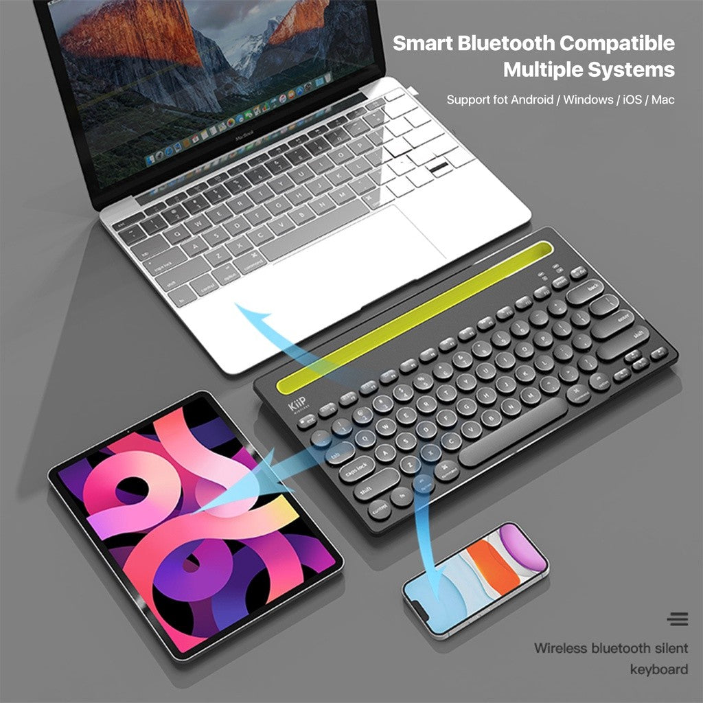 KiiP Wireless Swift Keyboard bluetooth Multi-Device Dual Mode Windows, Mac, Chrome OS Android iOS