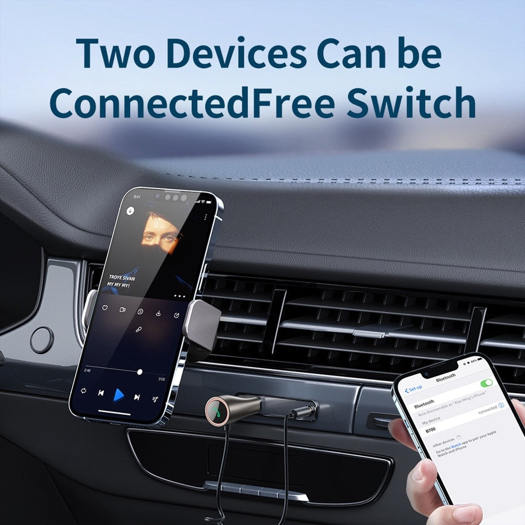 KiiP Wireless B700 Bluetooth Wireless Audio Car Receiver Adapter AUX 3.5mm