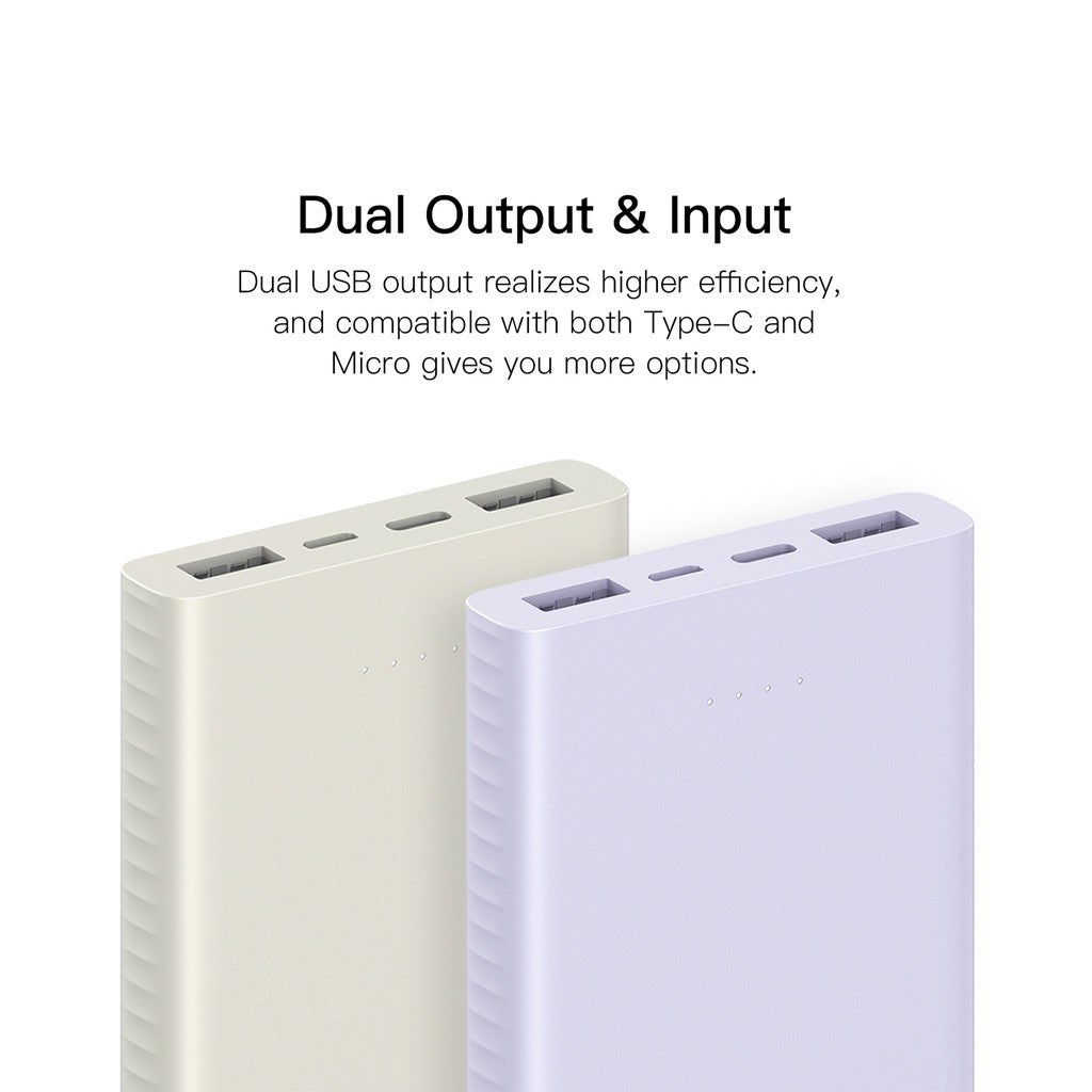 KiiP E41 Power Bank Slim 10000mAh Dual Input Type-C Micro USB Port