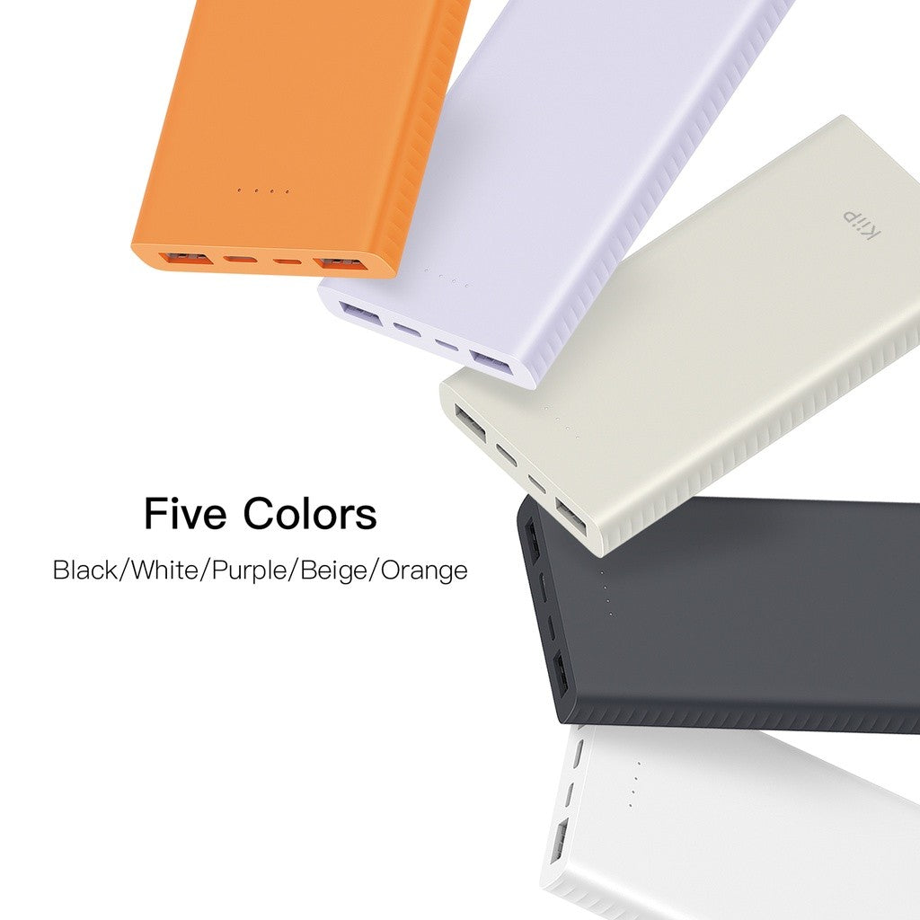 KiiP E41 Power Bank Slim 10000mAh Dual Input Type-C Micro USB Port